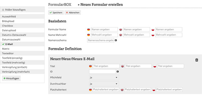 Formulare = FormularBOX Software Groupware Formulare Vorlage erstellen
